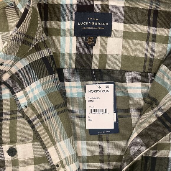Men's Lucky Brand Plaid Flannel - Picture 2 of 4